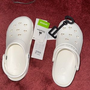 NWT white Disney crocs size 6